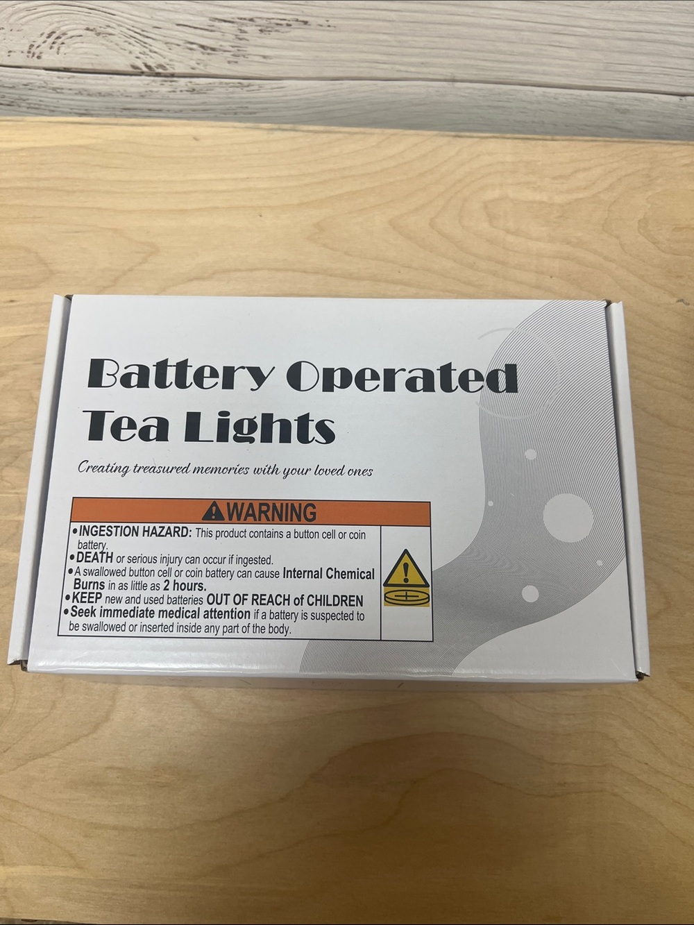 White Battery Operated Tea Lights - Safe Flameless LED Candles.